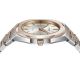 D1 Milano Ultra Thin Silver Dial Two Tone Strap Watch for Women - D1-UTBJ01