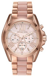 Michael Kors MK6830 Bradshaw Chronograph Women's Watch – Pink Dial & Two-Tone Steel Bracelet
