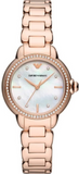 Emporio Armani AR11523 Aira Three-Hand Women's Watch – Mother of Pearl Dial & Rose Gold Steel Strap