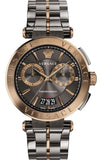 Versace VBR050017 Aion Chronograph Men's Watch – Black Dial & Grey Steel Strap
