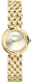 Versace VEBN00818 V-Flare Quartz Women's Watch – Silver Dial & Gold Steel Strap