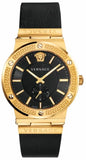 Versace VEVI00220 Greca Quartz Men's Watch – Black Dial & Black Leather Strap