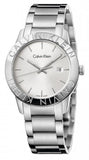 Calvin Klein K7Q21146 Steady Quartz Women's Watch – Silver Dial & Silver Stainless Steel Strap