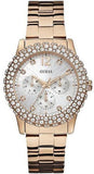 Guess W0335L3 Dazzler Diamonds Quartz Women's Watch – Silver Dial & Rose Gold Steel Bracelet