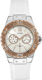 Guess W1053L2 Limelight Women's Watch – White Dial & White Rubber Strap
