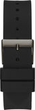 Guess Crush Crystals Silver Dial Black Rubber Strap Watch for Women - W1223L4
