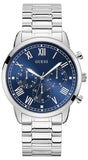 Guess W1309G1 Hendrix Men's Watch – Blue Dial & Silver Steel Strap with Chronograph