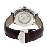 Tag Heuer Carrera Calibre 5 Automatic White Dial Brown Leather Strap Watch for Men - WAR201D.FC6291