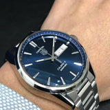 Tag Heuer Carrera Automatic Blue Dial Silver Steel Strap Watch for Men - WAR201E.BA0723
