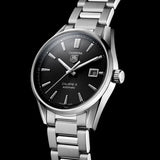 Tag Heuer Carrera Automatic Black Dial Silver Steel Strap Watch for Men - WAR211A.BA0782