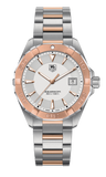 Tag Heuer Aquaracer Quartz White Dial Silver Strap Watch for Men - WAY1150.BD0911