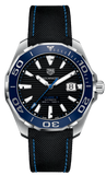 Tag Heuer Aquaracer Calibre 5 WAY201C.FC6395 Men's Automatic Watch – Black Dial with Black Nylon Strap