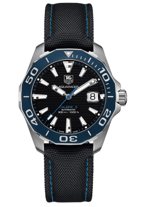 Tag Heuer Aquaracer Calibre 5 Automatic Black Dial Black Nylon Strap Watch for Men - WAY211B.FC6363