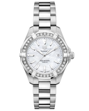 Tag Heuer Aquaracer Diamonds Mother of Pearl Dial Silver Steel Strap Watch for Women - WBD1313.BA0740