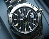 Tag Heuer Aquaracer Automatic Calibre 5 Men's Watch WBD2110.BA0928 – Black Dial with Silver Steel Strap