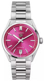 Tag Heuer Carrera WBN2313.BA0001 Women's Automatic Date Watch – Pink Dial with 18K Accents and Stainless Steel Bracelet