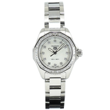 Tag Heuer Aquaracer Professional 200 Quartz Diamond Mother of Pearl Dial Silver Steel Strap Watch for Women - WBP1417.BA0622