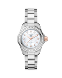 Tag Heuer Aquaracer Professional 200 Quartz Diamonds Mother of Pearl Dial Silver Steel Strap Watch for Women - WBP1451.BA0622