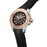 Tag Heuer Aquaracer Professional 200 Automatic Diamonds Black Dial Black Rubber Strap Watch for Women - WBP2451.FT6200