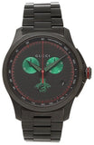 Gucci YA126270 G-Timeless Quartz Men's Watch – Black Dial & Black Steel Bracelet