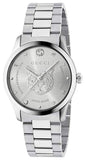 Gucci YA1264095 G-Timeless Women's Watch – Silver Dial & Silver Steel Bracelet