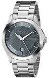 Gucci YA126441 G-Timeless Men's Watch – Grey Dial & Silver Steel Bracelet