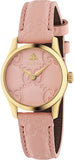Gucci YA1265005 G-Timeless Quartz Women's Watch – Pink Dial & Pink Leather Strap