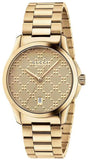 Gucci YA126553 G-Timeless Women's Watch – Gold Dial & Gold Steel Bracelet