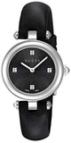 Gucci YA141506 Diamantissima Quartz Women's Watch – Black Dial with Diamonds & Black Leather Strap
