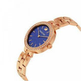 Swarovski Daytime Glittering Blue Dial Rose Gold Steel Strap Watch for Women - 5182277