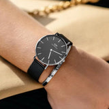 Daniel Wellington DW00100202 Petite Ashfield Women’s Watch – Black Dial with Matte Black Mesh Strap