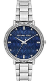 Michael Kors MK4671 Pyper Three-Hand Women's Watch – Blue Dial & Silver Steel Strap