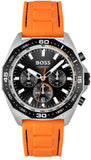 Hugo Boss 1513970 Energy Chronograph Men's Watch – Black Dial & Orange Rubber Strap