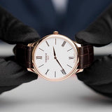 Tissot Tradition 5.5 White Dial Brown Leather Strap Watch for Men - T063.409.36.018.00