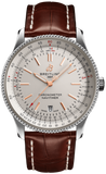Breitling Navitimer Automatic 41 A17326211G1P2 Men's Watch – White Dial with Brown Leather Strap