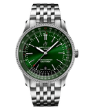 Breitling Navitimer Automatic 41 A17326361L1A1 Men's Watch – Green Dial with Silver Stainless Steel Strap