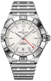 Breitling Chronomat GMT 40 A32398101A1A1 Men's Watch – White Dial with Silver Stainless Steel Strap