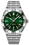 Breitling Chronomat GMT 40 A32398101L1A1 Men's Watch – Green Dial with Silver Stainless Steel Strap