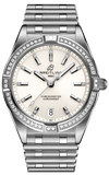 Breitling Chronomat 32 A77310591A1A1 Women's Watch – White Dial with Diamond Accents & Silver Stainless Steel Strap