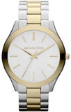 Michael Kors MK3198 Runway Slim Women's Watch – Silver Dial & Two-Tone Stainless Steel Bracelet