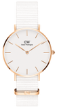 Daniel Wellington DW00100311 Classic Petite Dover Women’s Watch – White Dial with White Nylon Band