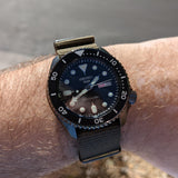 Seiko 5 Sports SRPD65K4 Automatic Men's Watch – Black Dial & Green Nylon Strap