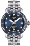 Tissot T120.407.11.041.01 T-Sport Seastar 1000 Powermatic 80 Silicium Men's Watch – Blue Dial & Silver Steel Bracelet