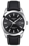 Tissot T127.407.16.051.00 Gentleman Powermatic 80 Silicium Automatic Men's Watch – Black Dial & Black Leather Strap