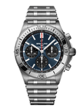 Breitling Chronomat B01 42 AB0134101C1A1 Men's Watch – Blue Dial with Silver Stainless Steel Strap