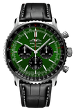 Breitling Navitimer B01 Chronograph 46 AB0137241L1P1 Men's Watch – Green Dial with Black Leather Strap
