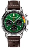 Breitling Top Time B01 Ford Mustang AB01762A1L1X1 Men's Watch with Green Dial & Brown Leather Strap