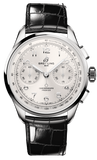 Breitling Premier B09 Chronograph 40 AB0930371G1P1 Men's Watch – White Dial with Black Leather Strap