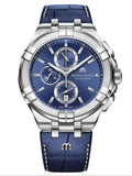 Maurice Lacroix AI1018 Aikon Chronograph Men’s Watch – Blue Dial & Blue Leather Strap