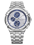 Maurice Lacroix AI1018 Aikon Chronograph Men’s Watch – Silver Dial & Silver Steel Strap